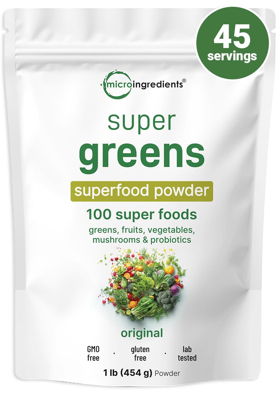 Micro Ingredients Super Greens Powder 1lb container