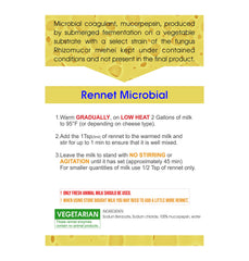 No animal components rennet alternative for cheese making 50ml bottle