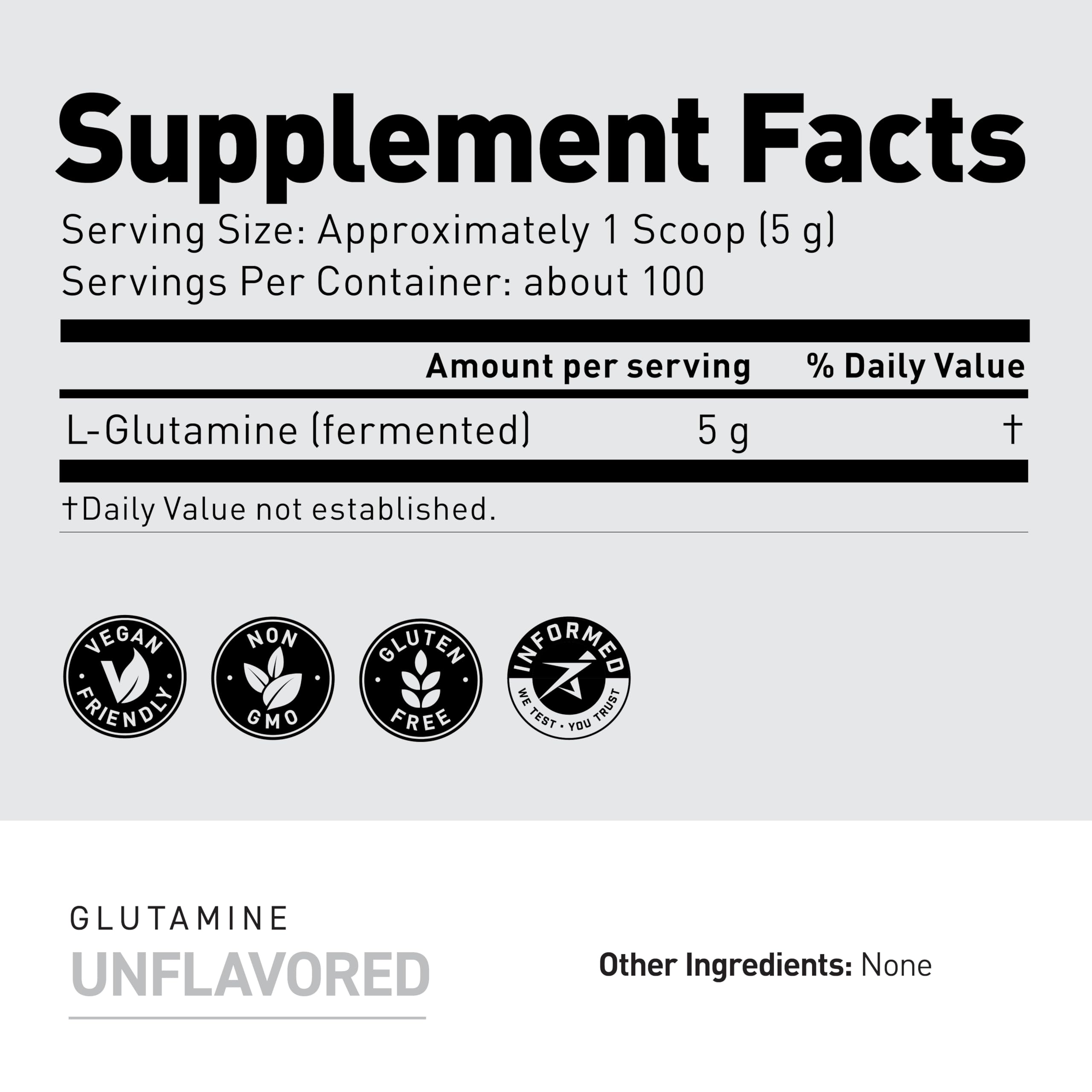 Fermented plant-based glutamine sourced for Kaged Muscle