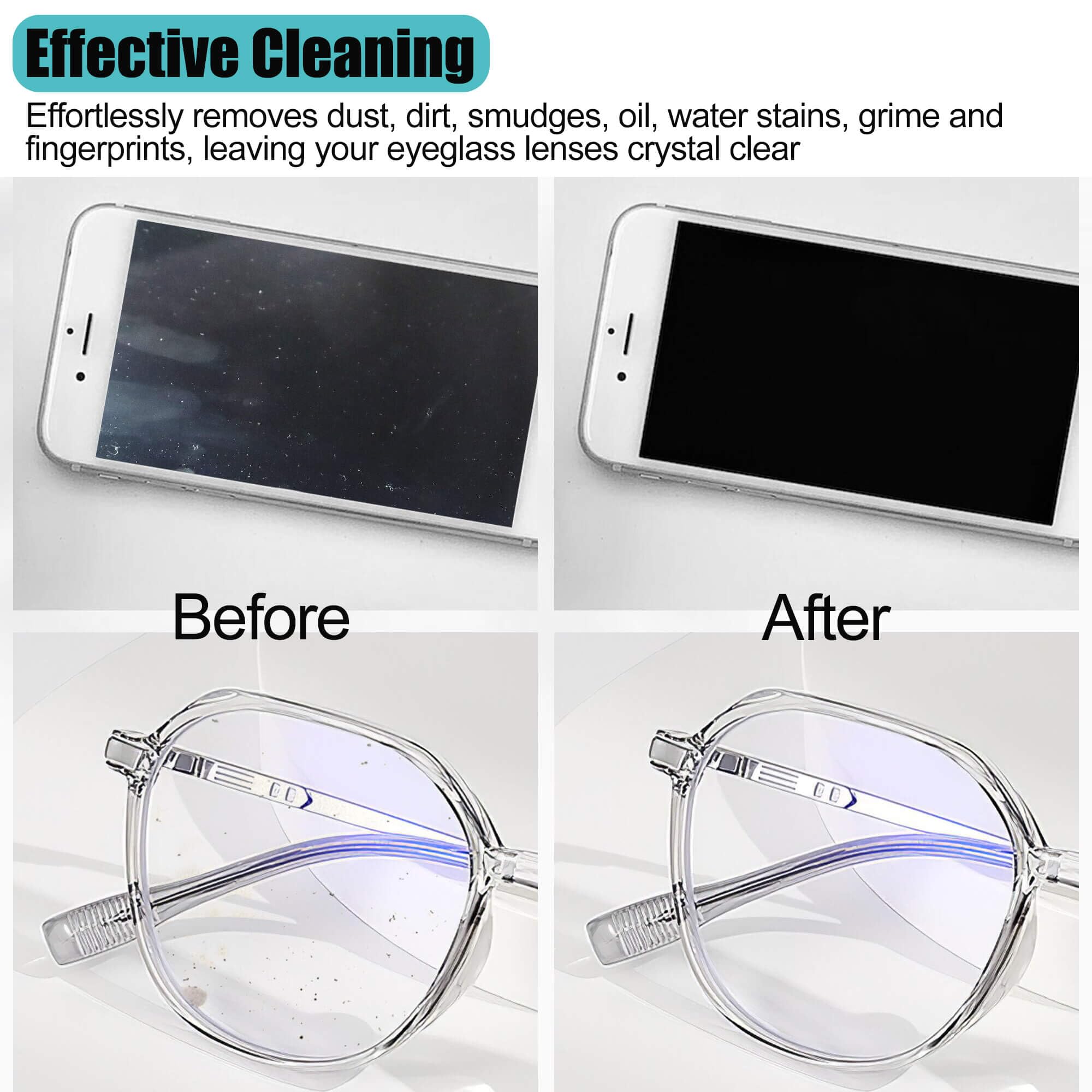 Cloth wipes for eyeglasses electronics and camera lenses