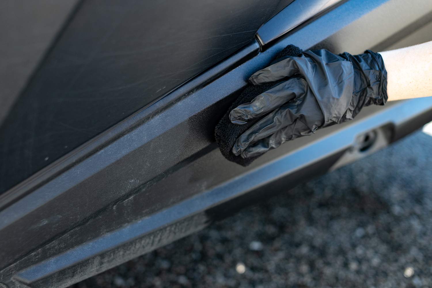 Exterior plastic trim restoration for car truck or SUV