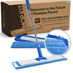 Microfiber Wholesale 24 inch professional microfiber flat mop with 64 inch handle
