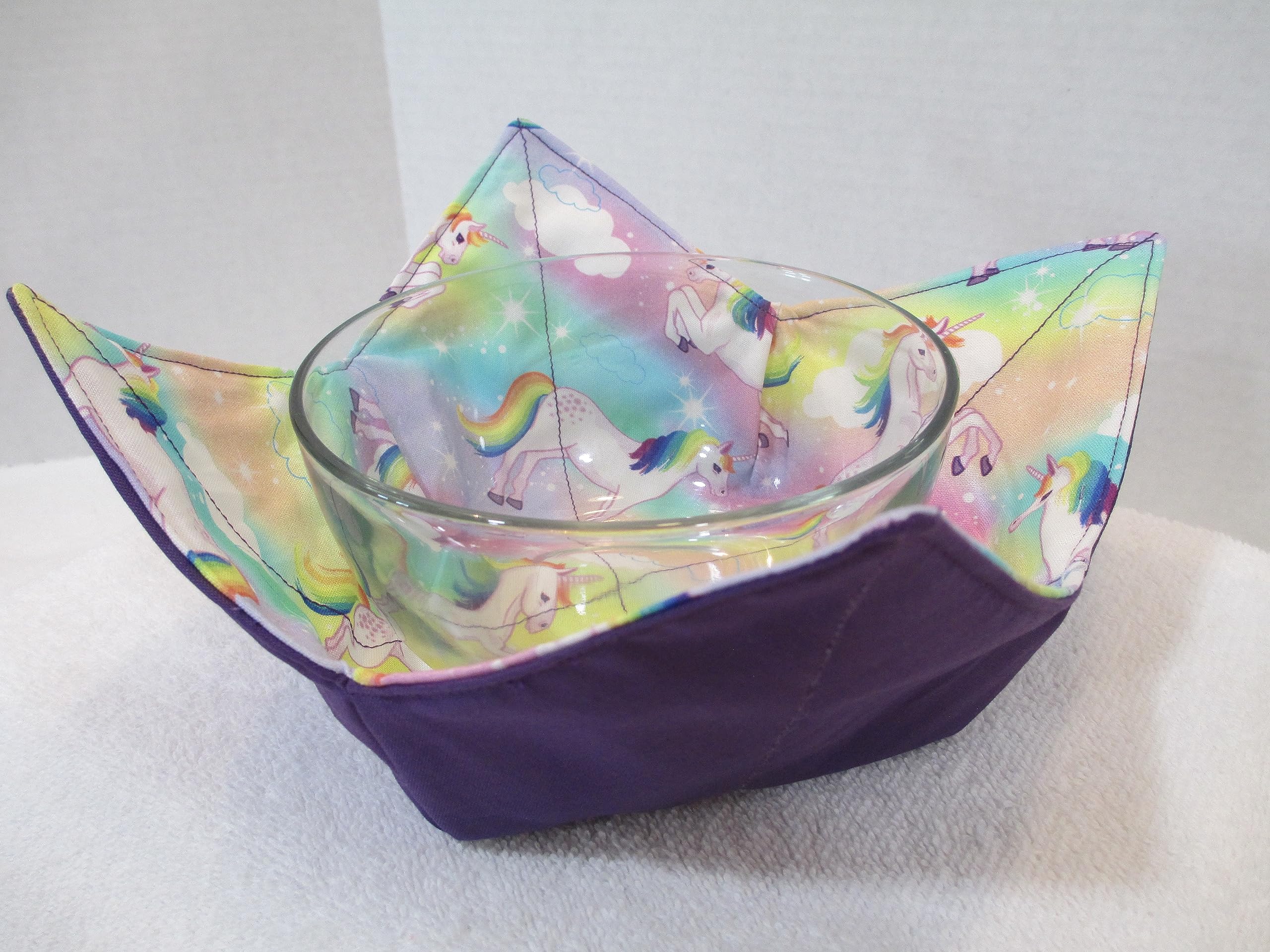 Unicorn Soup Bowl Cozy 100% Cotton material