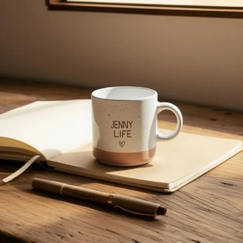 Durable stoneware style travel mug for daily use