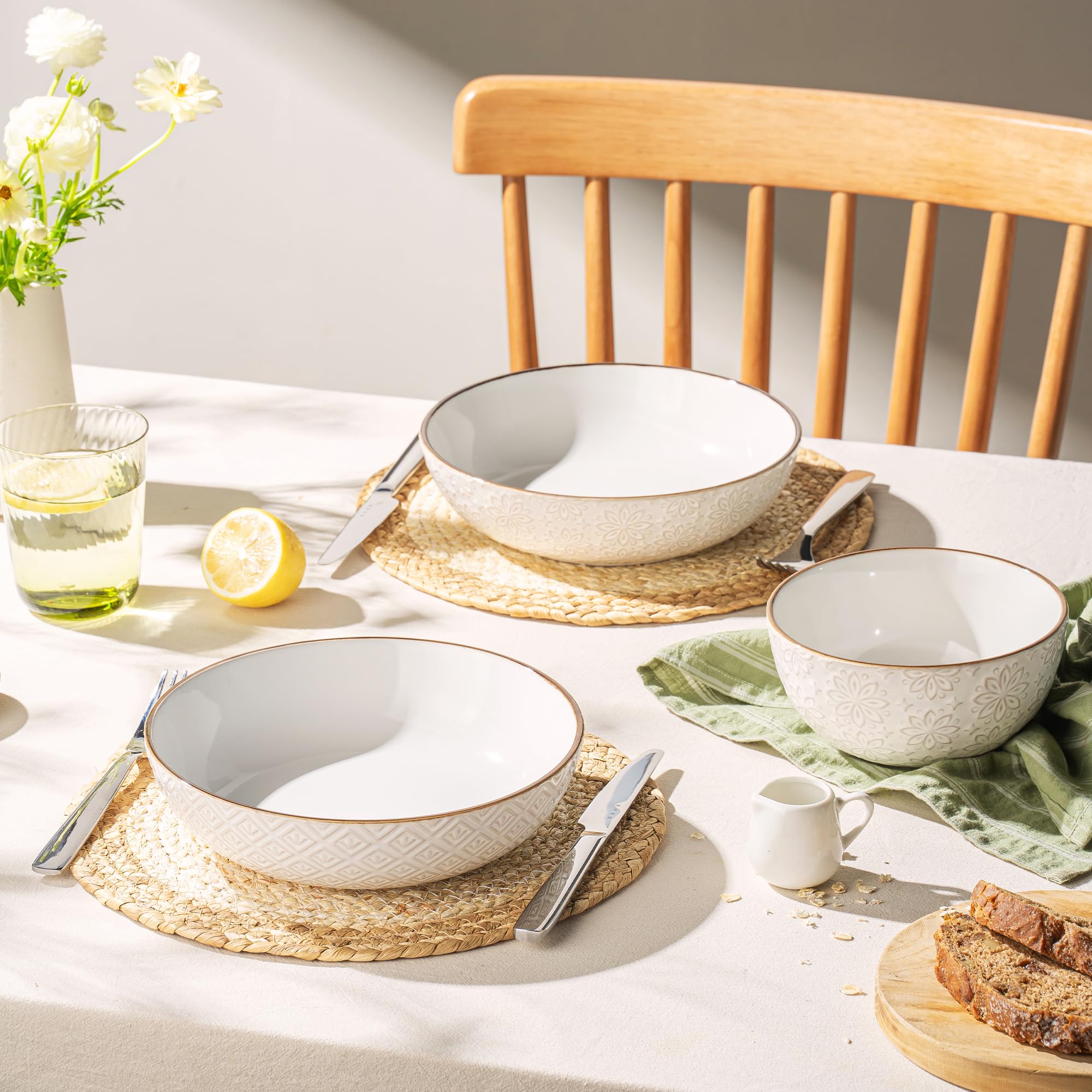 Dishwasher safe Dafuceramic bowls set of 4