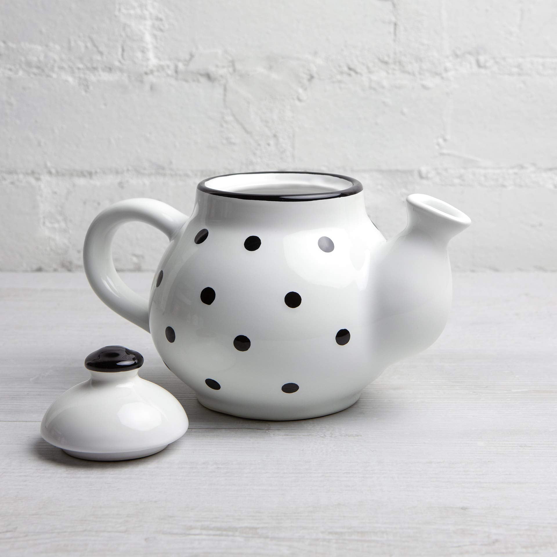 Eco-friendly kilns teapot polka dot finish