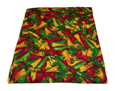 Chili peppers microwave potato bag size approx 9 1/4 x 10 1/4 inches