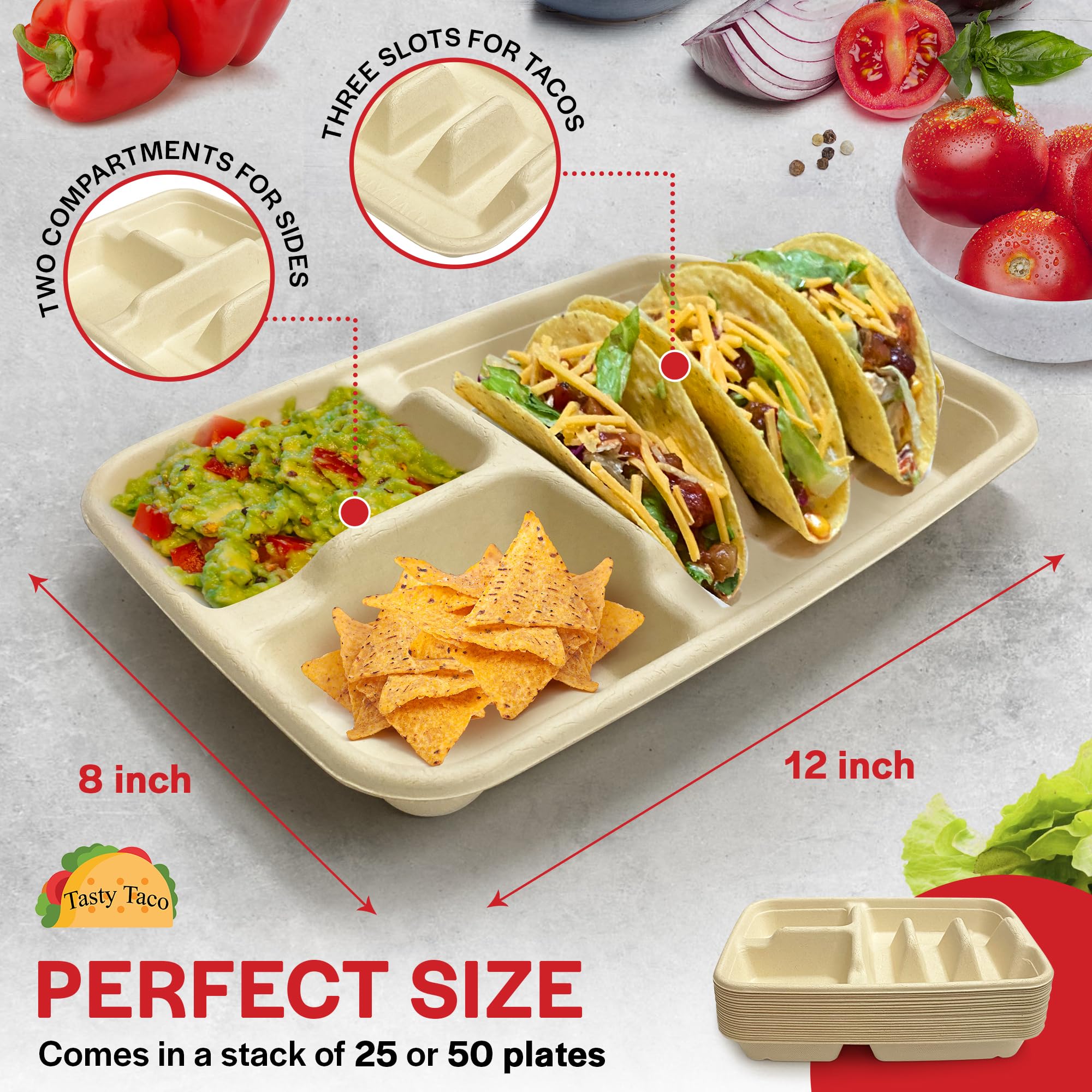 microwave-safe taco plates for quick use