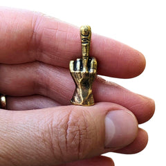 Middle Finger Figurine brass decorative piece