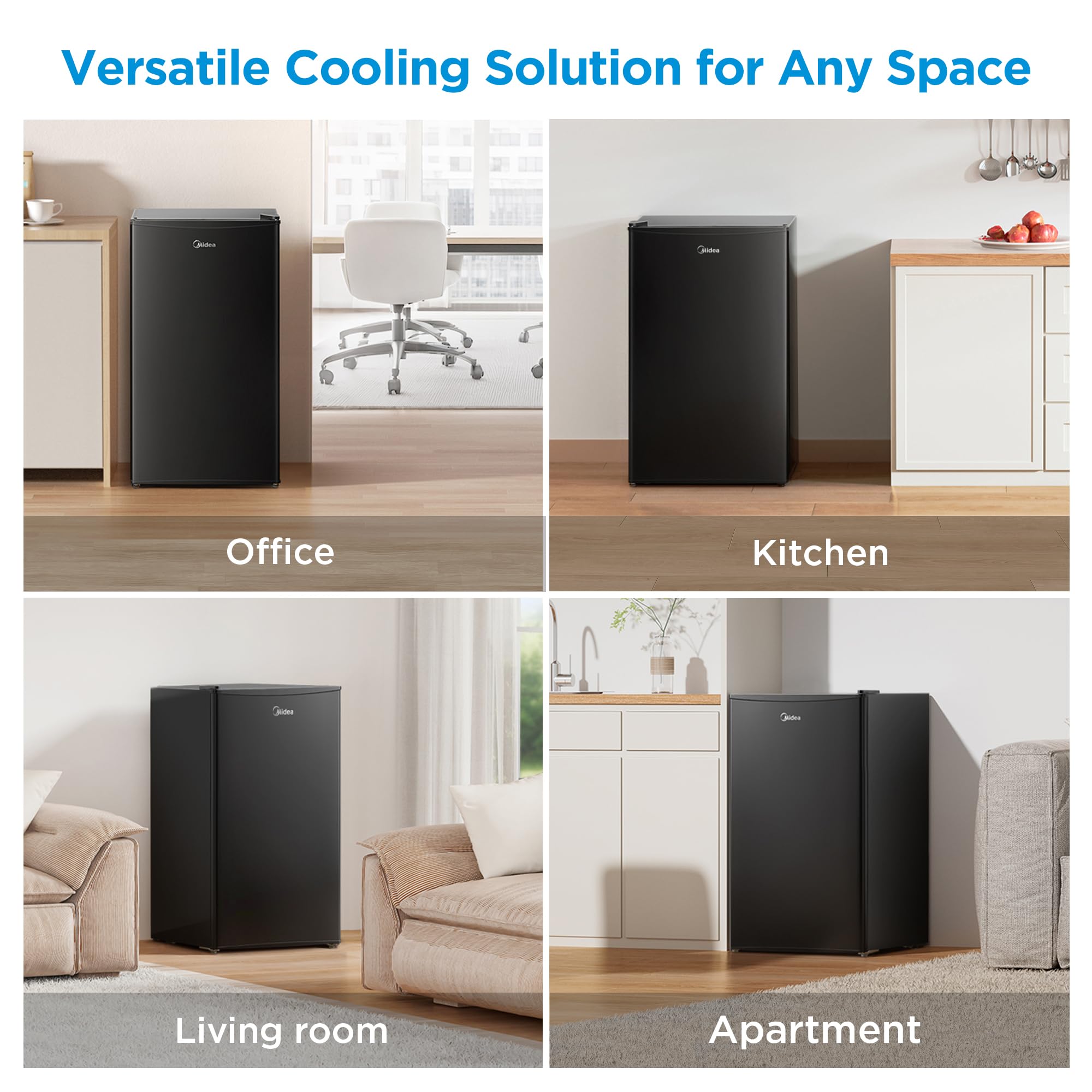 Small office or dorm fridge Midea MERM33S1ABB compact fridge