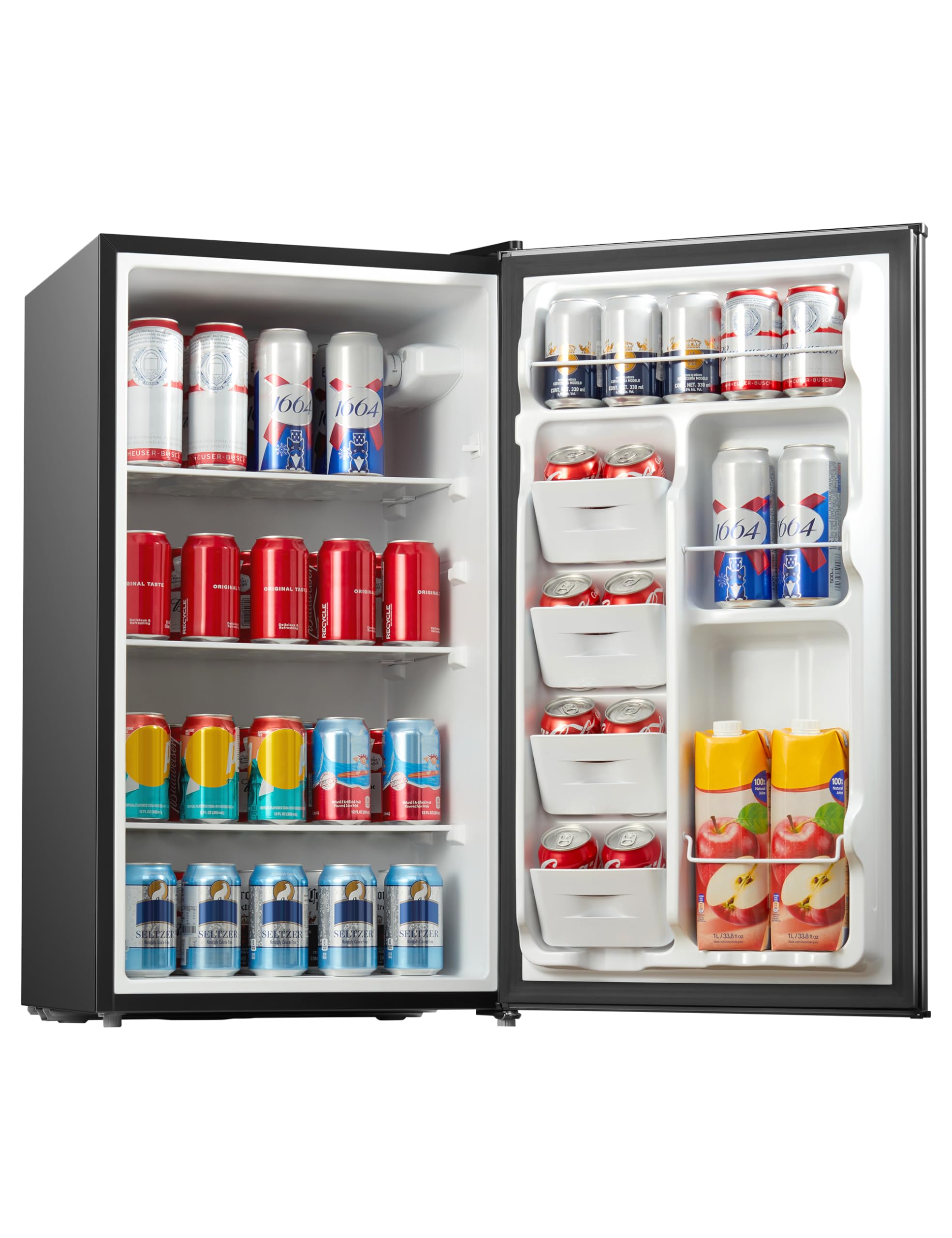 3.3 cu ft capacity refrigerator Midea MERM33S1ABB compact fridge