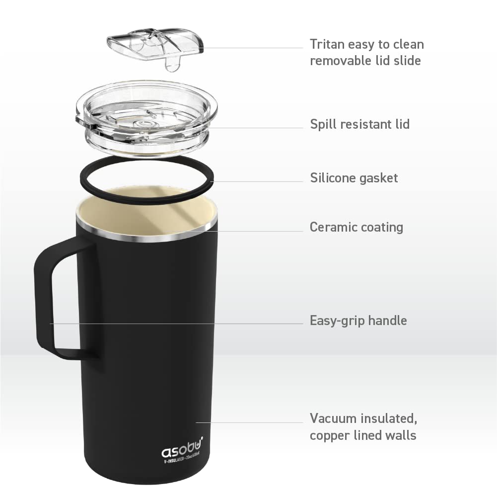 midnight marble asobu Tower Mug 20 oz capacity
