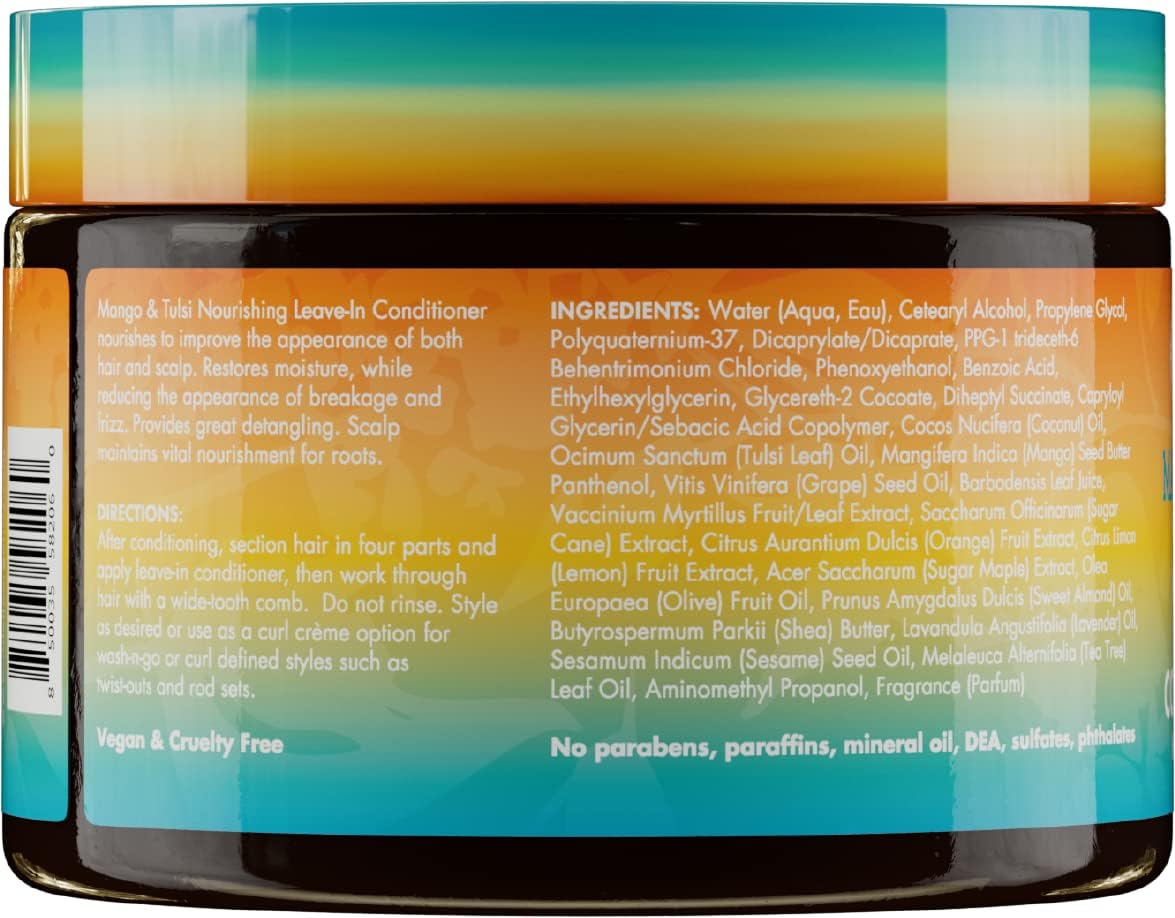 Mango Tulsi leave in conditioner for textured hair Mielle Organics