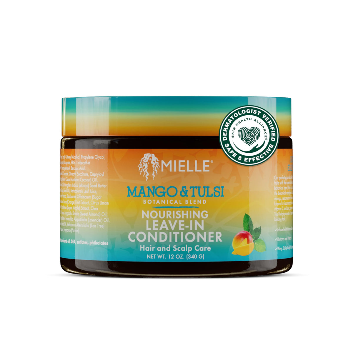 Mielle Organics Mango Tulsi Nourishing Leave In Conditioner 12 Oz bottle