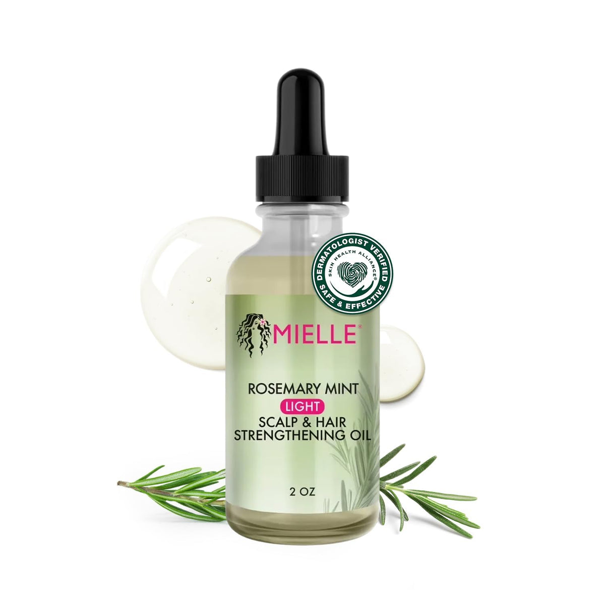 Mielle Organics Rosemary & Mint Light Hair Oil bottle 2 oz