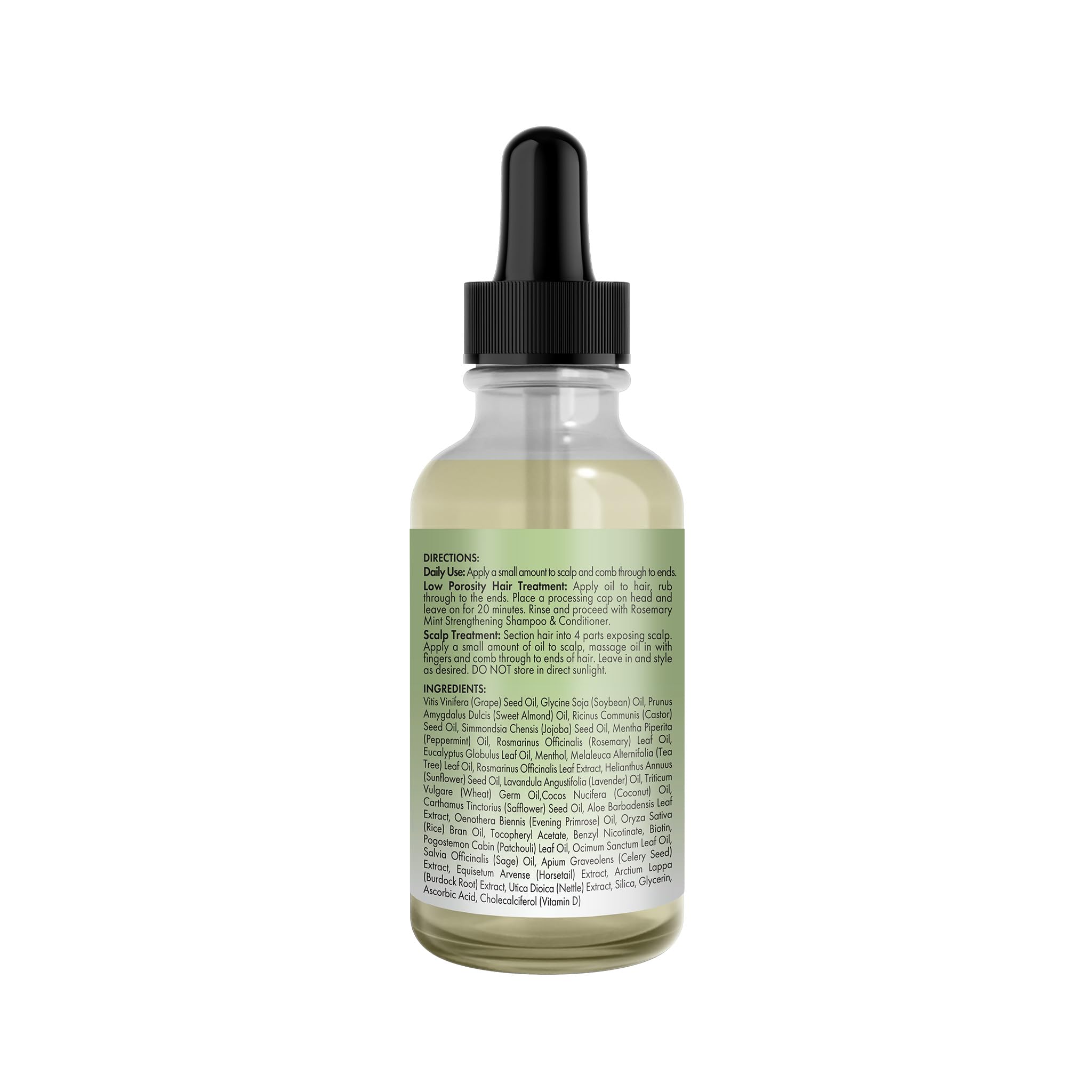 Rosemary & Mint Light Hair Oil 2 oz packaging by Mielle Organics