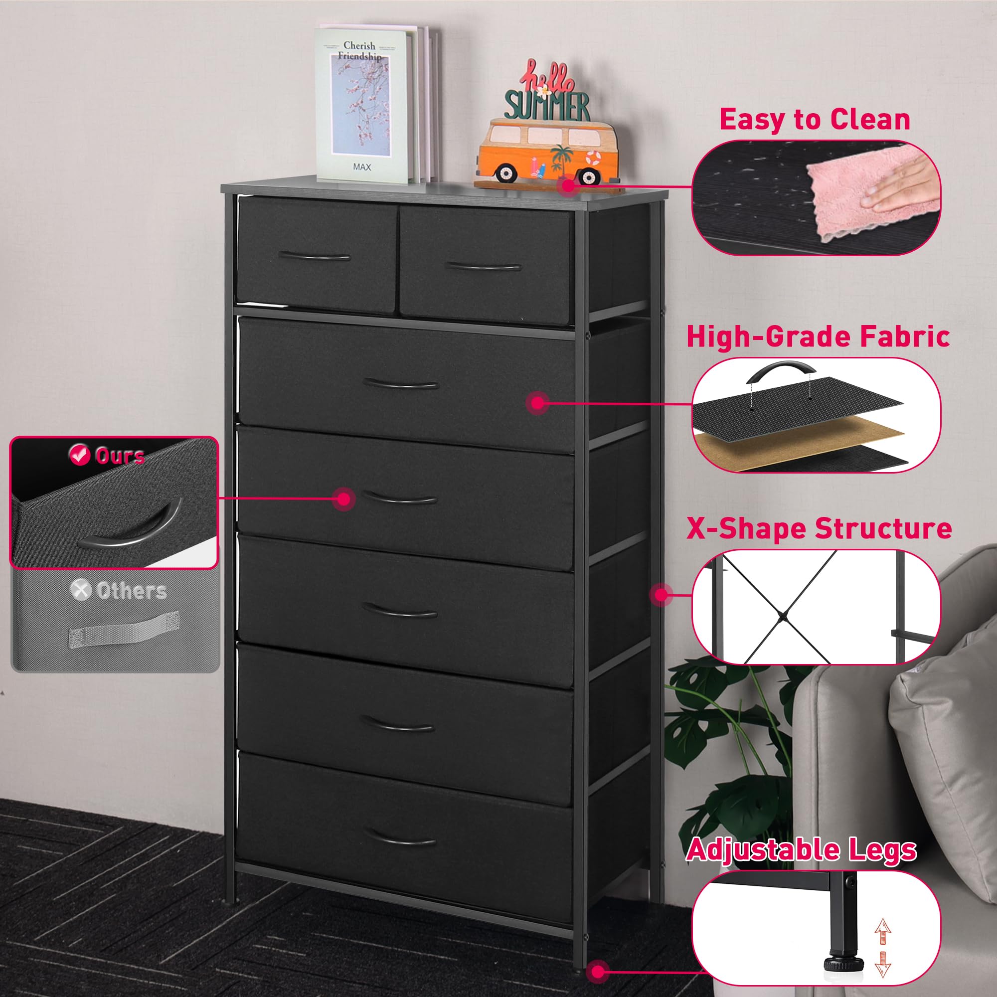 Small drawer size 11.02L x 10.91W x 6.77H