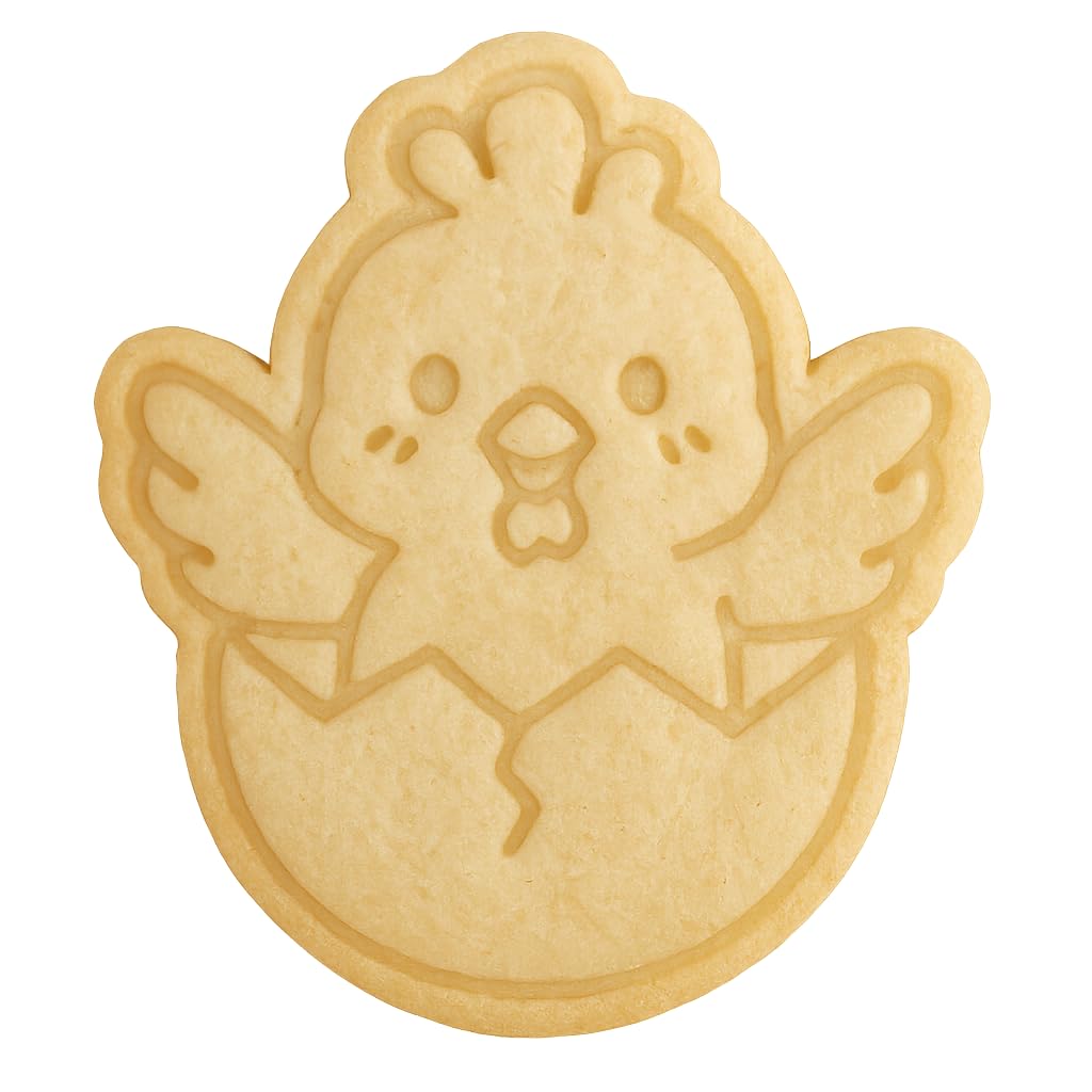Mighty Gadget Hatching Chick cookie cutter stamp 4x3.5 inches