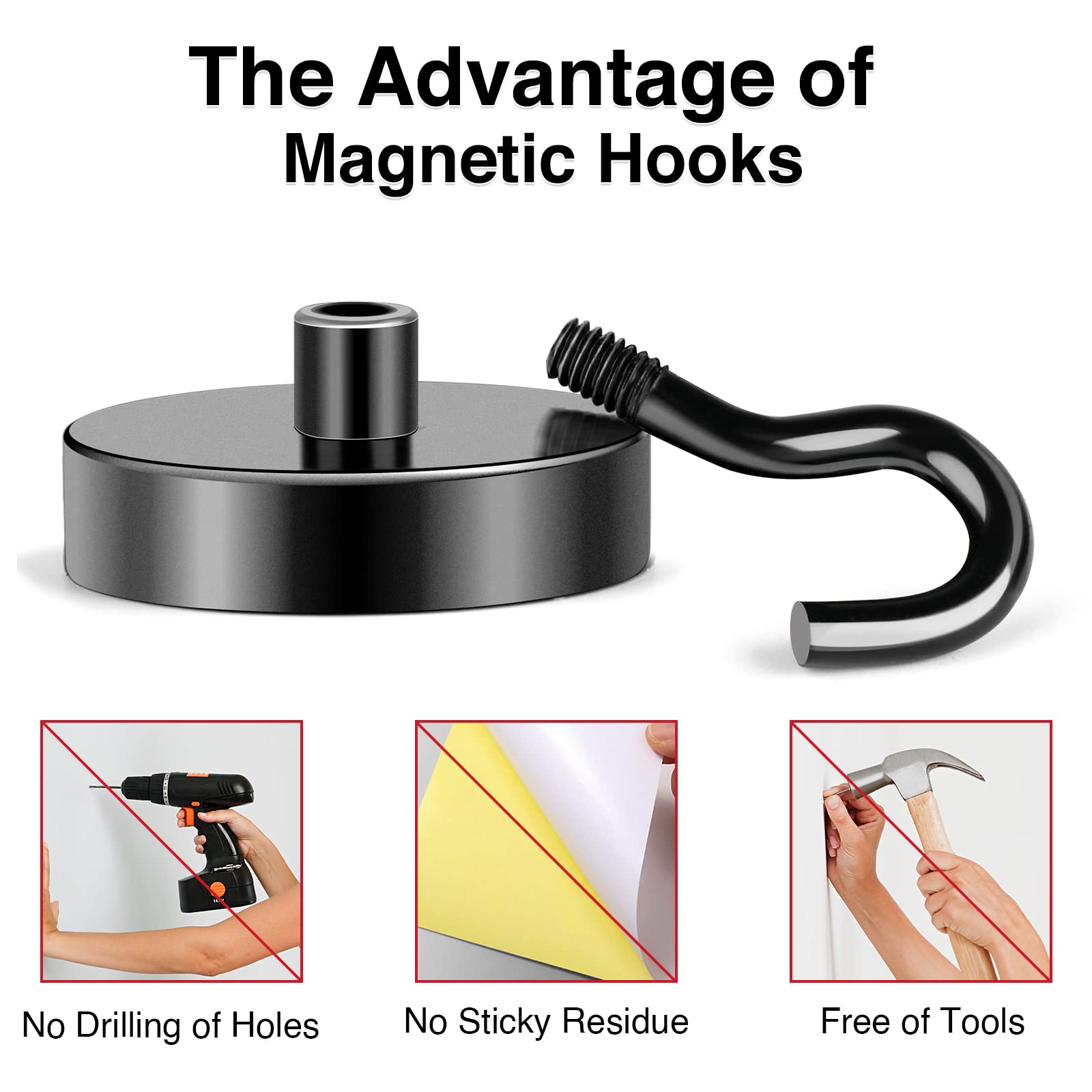 ISO 9001 quality MIKEDE 80LBS Magnetic Hooks