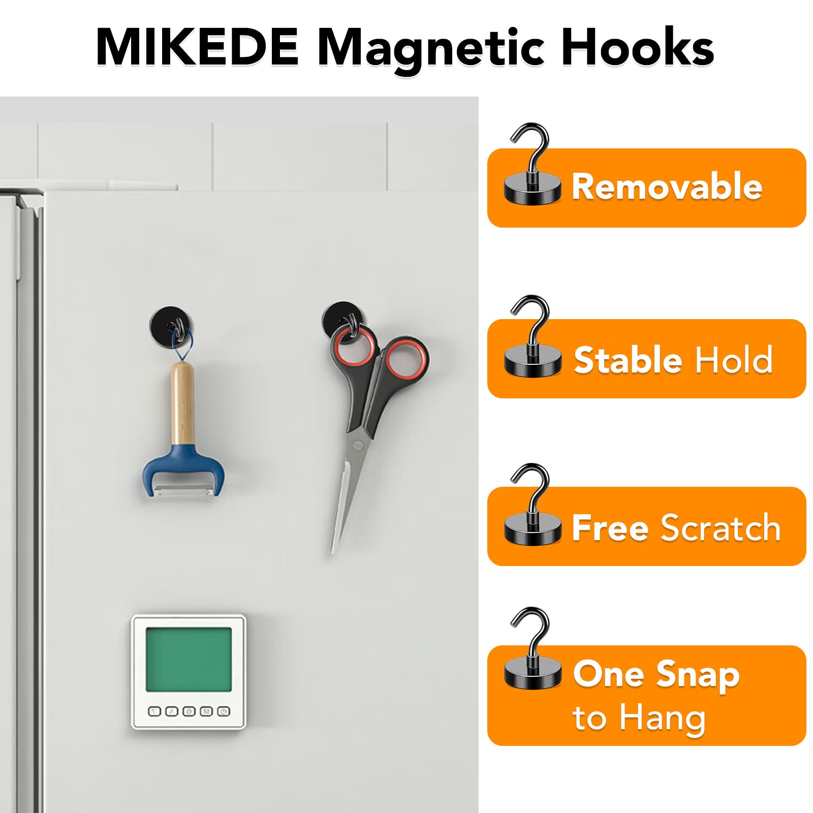 Ni+Cu+Ni coated magnetic hook from MIKEDE 80LBS model