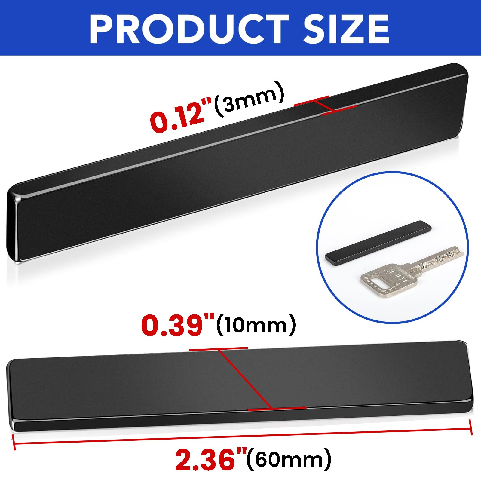 60x10x3 mm neodymium magnets with backing set