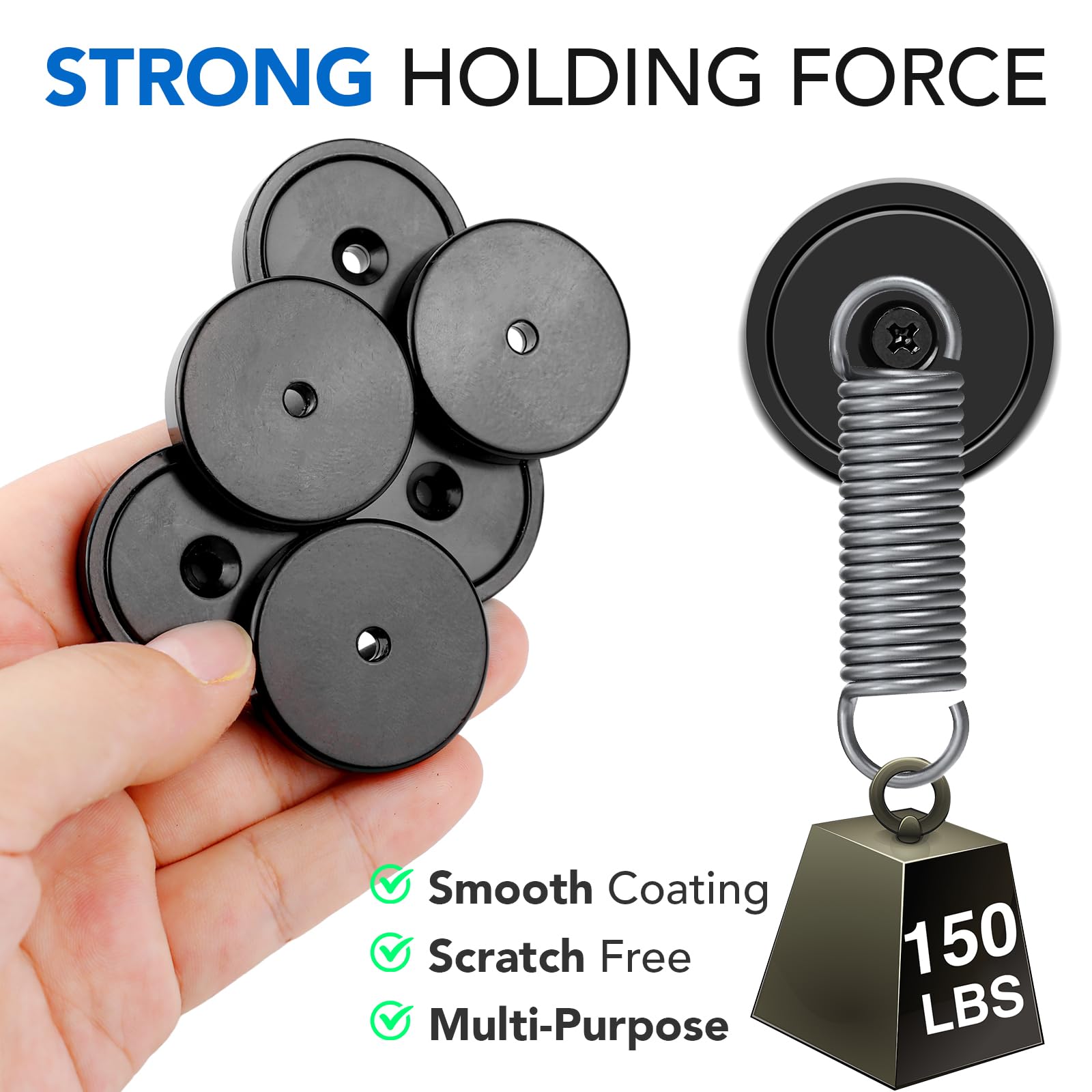 Neodymium magnet with stainless screws included