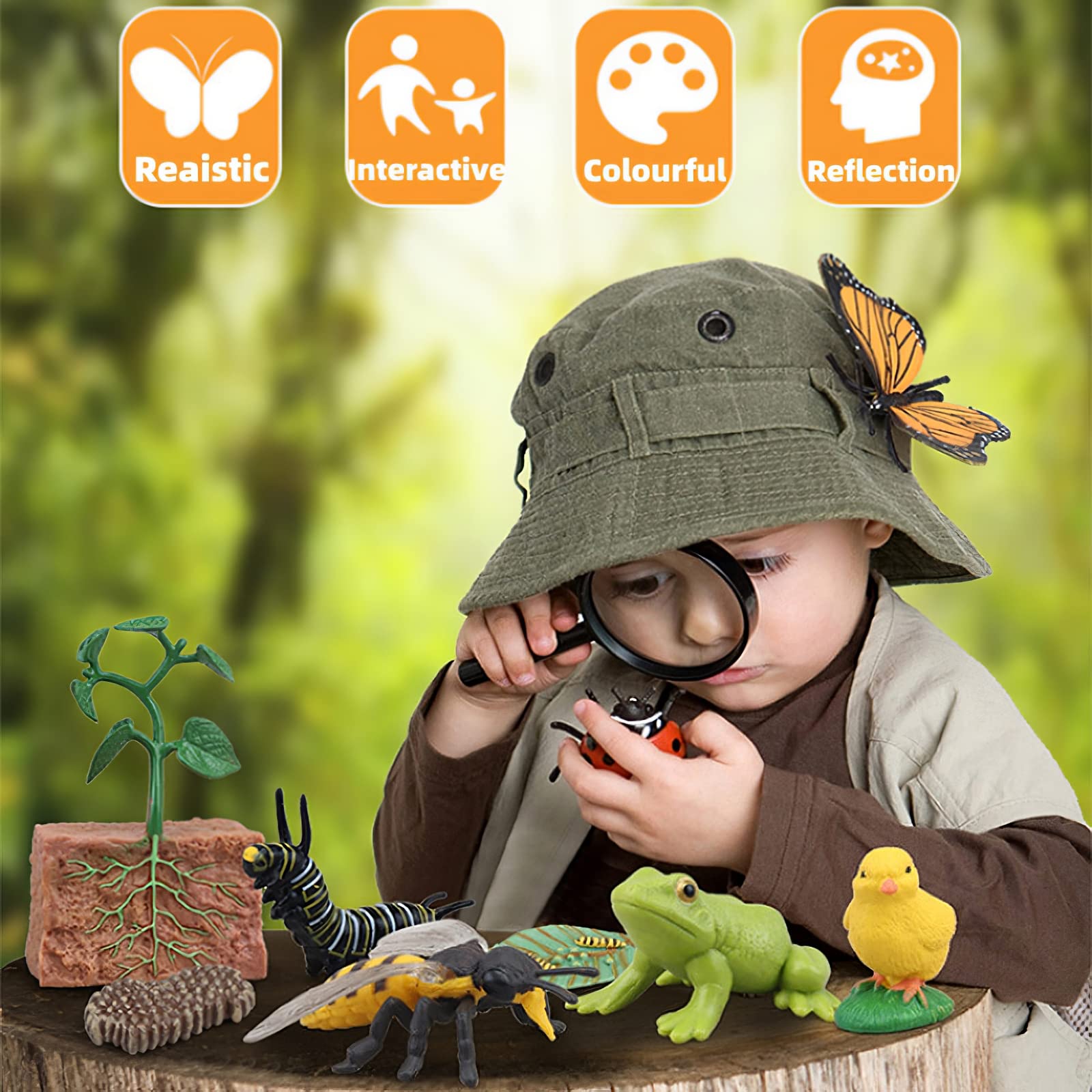 Kids educational figures for Montessori style play
