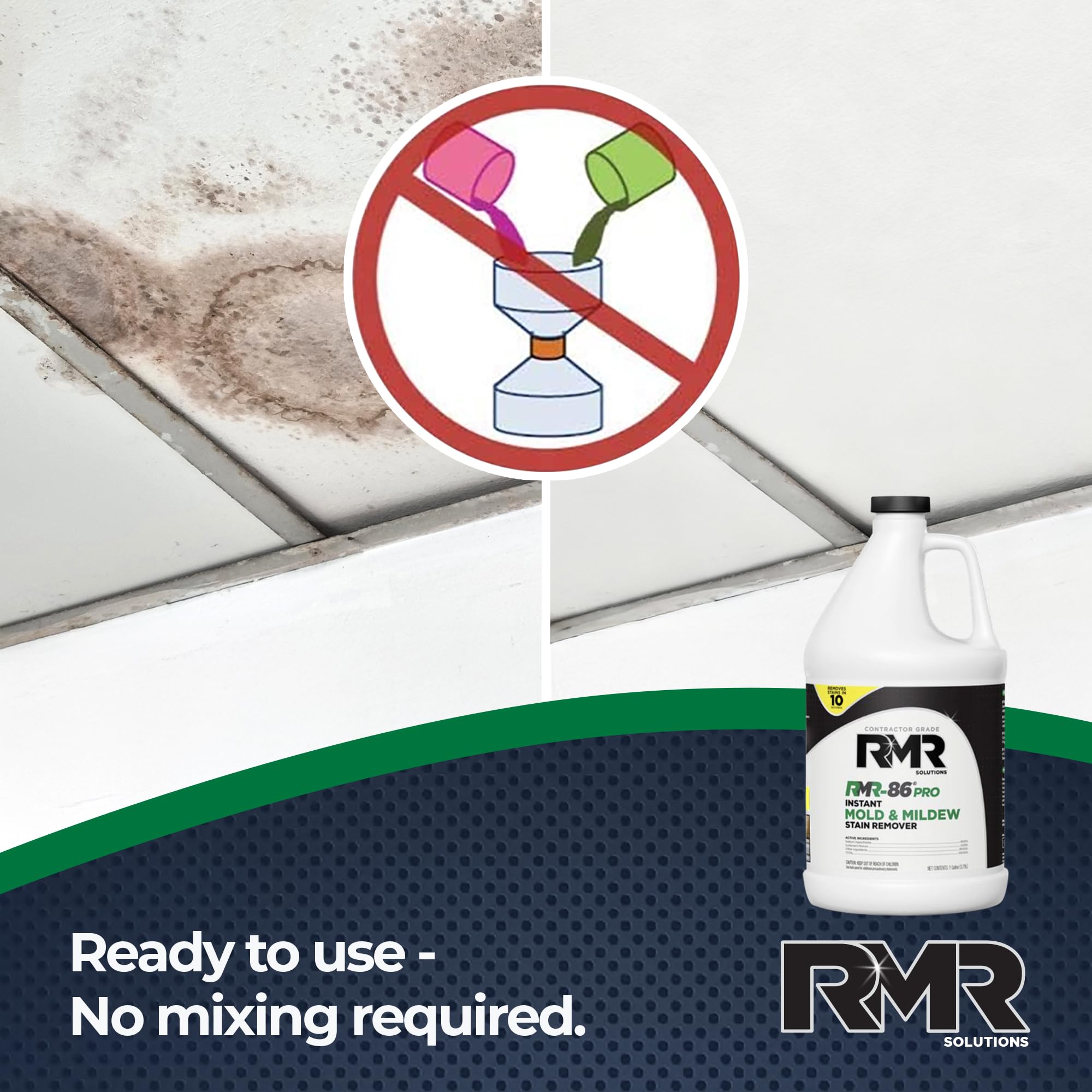 Mildew stain remover cleaning solution packaging