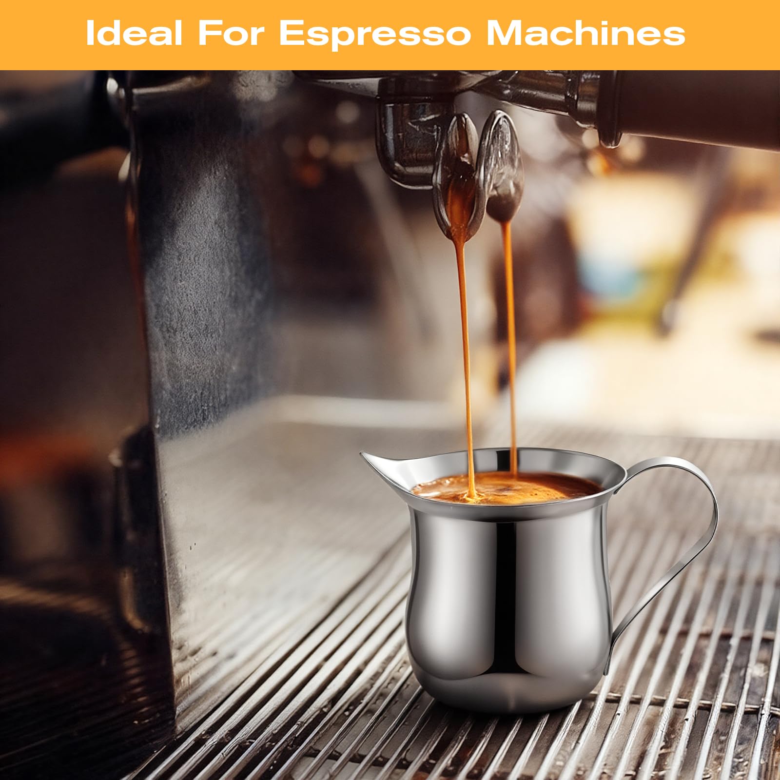 Mirror finish bell creamer carafe