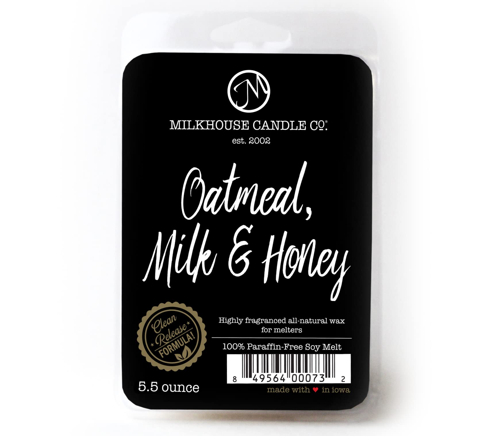 Milkhouse Candle Company Oatmeal Milk Honey soy wax melts 5.5 ounce package with six cubes