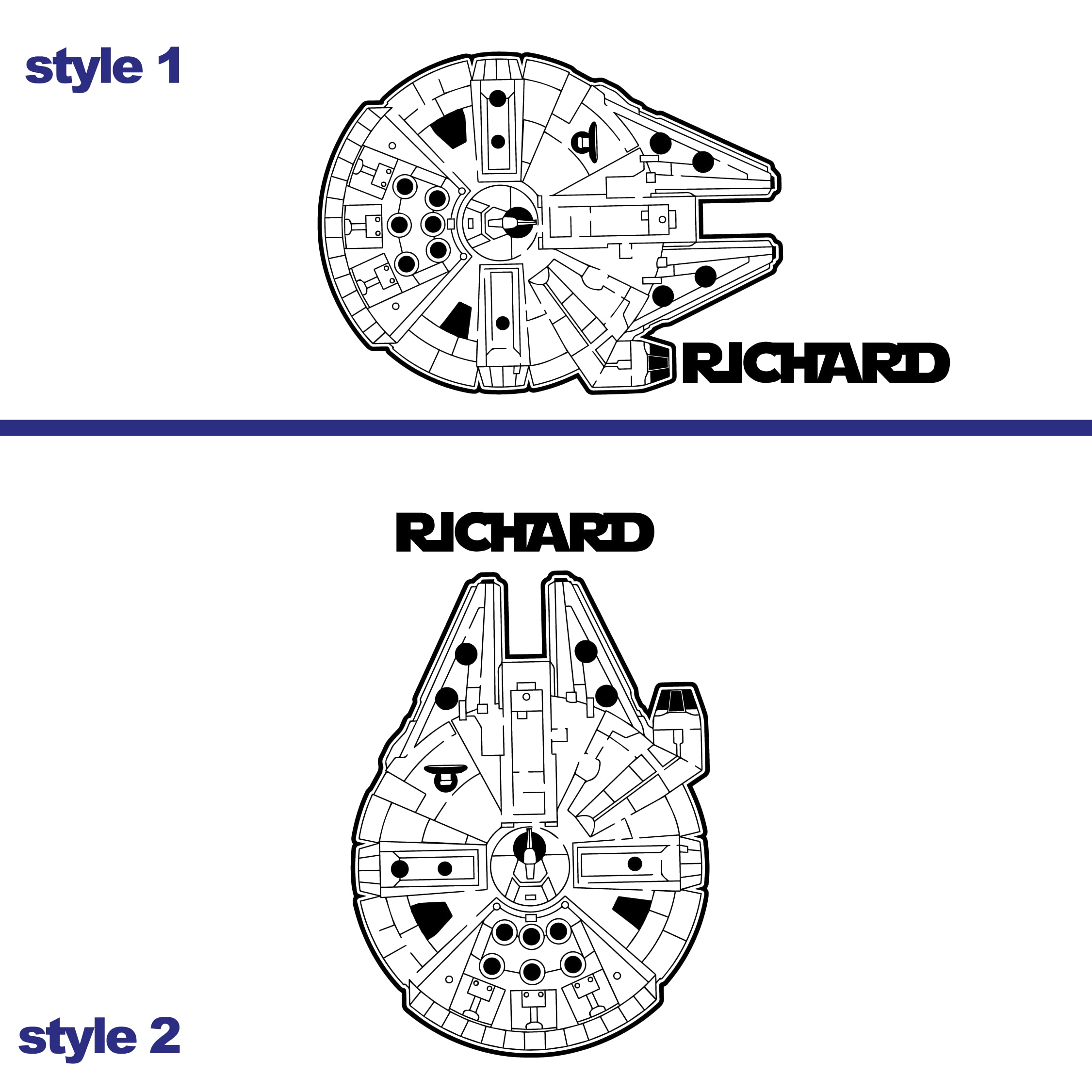 Millenium Falcon Cutting Board beech small 10x8