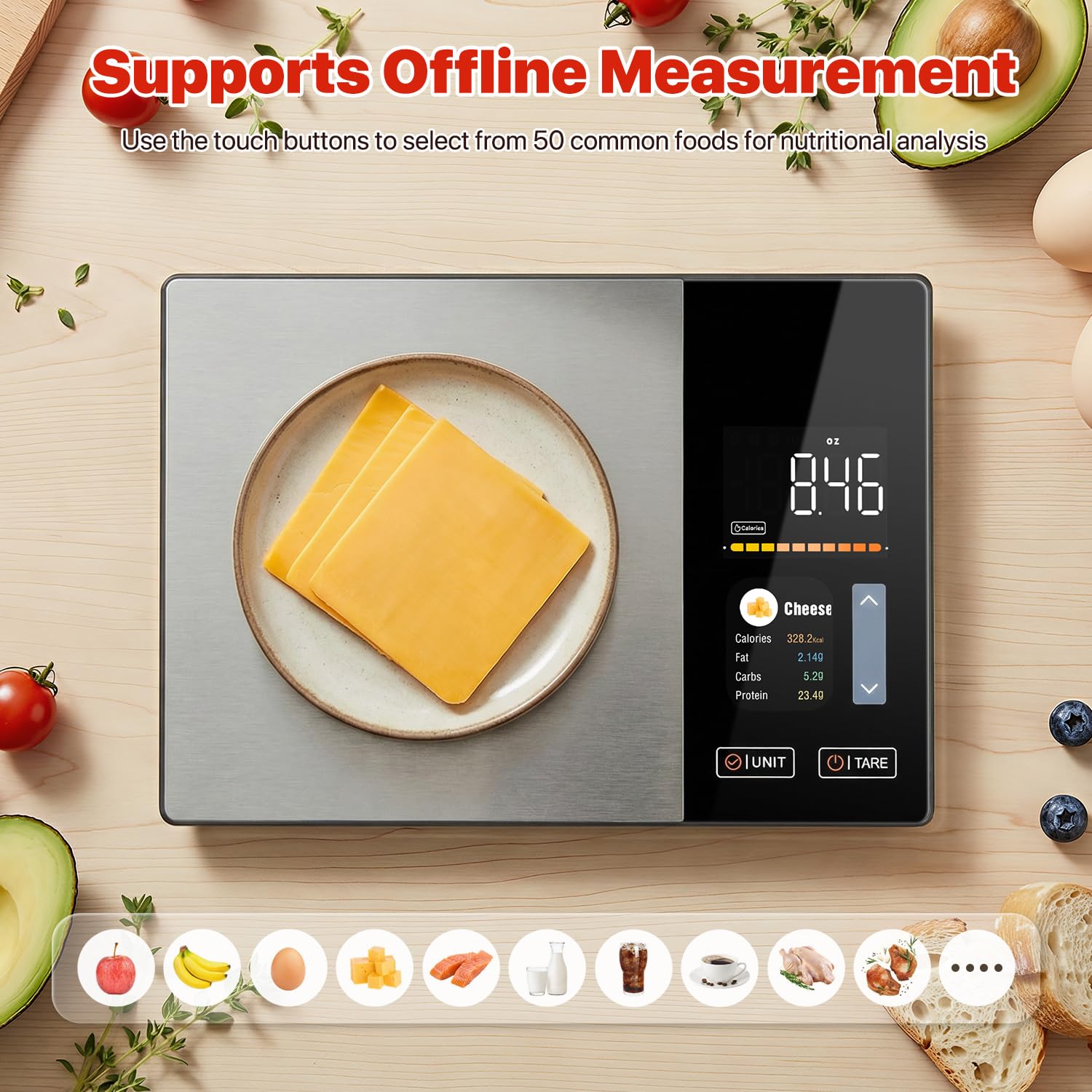 Access database of over 1 million foods for logging