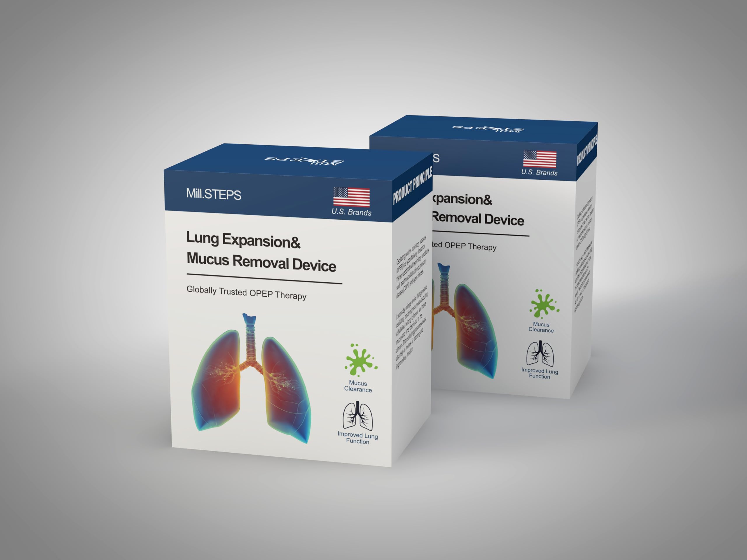 MILLSTEPS mucus clearance device for daily training 5-10 minutes