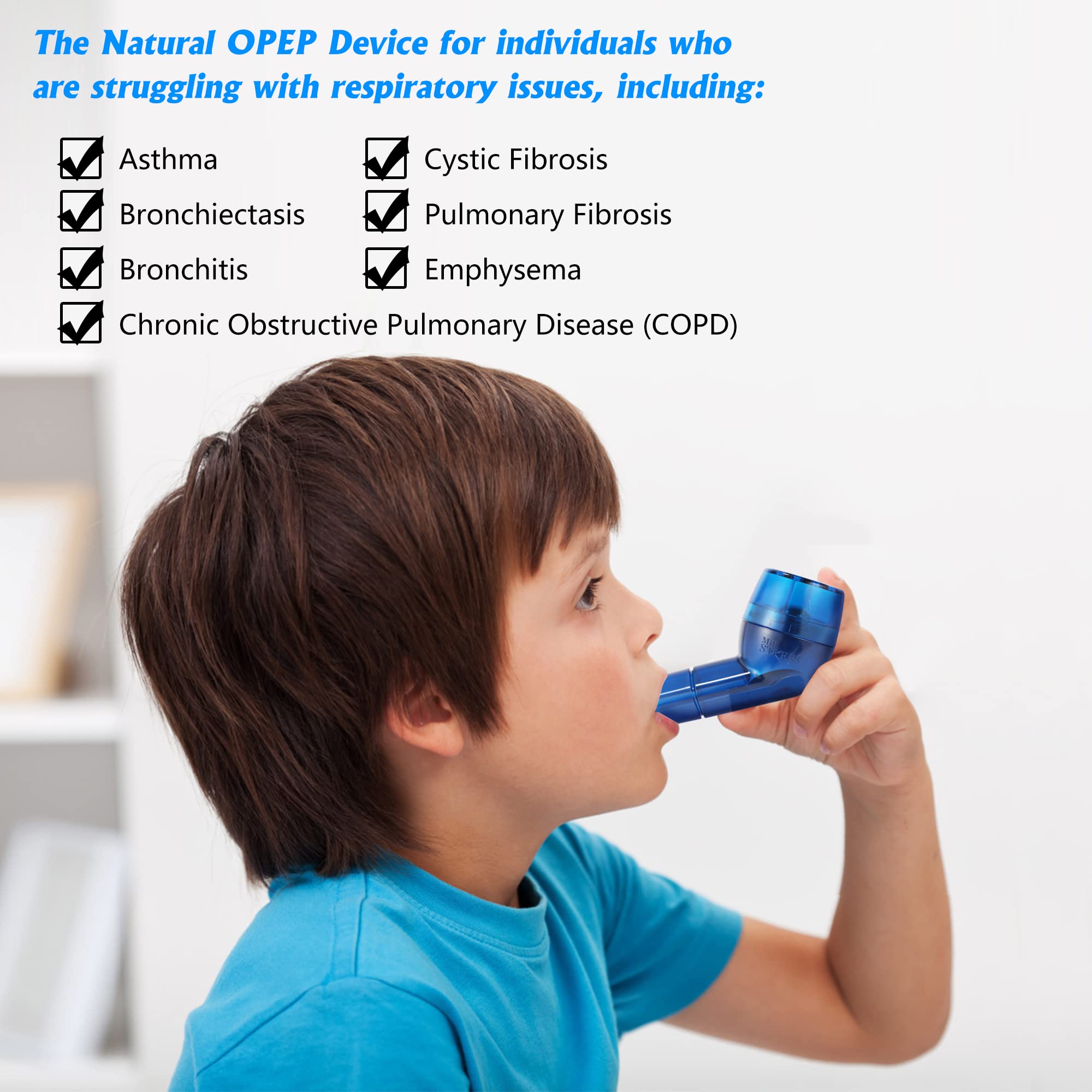 MILLSTEPS blue breathing device with quick start guide included