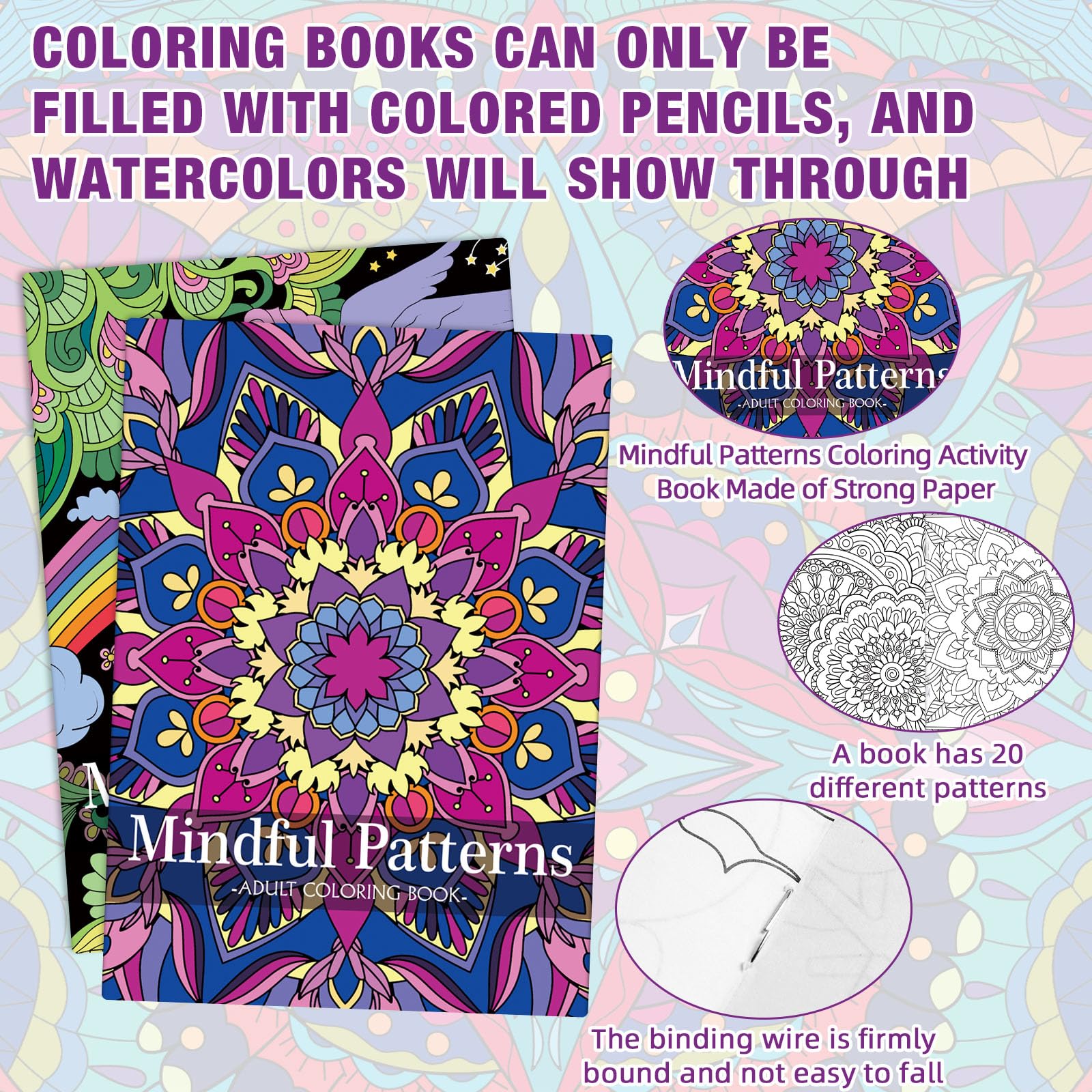 72 piece coloring book pack three copies per style