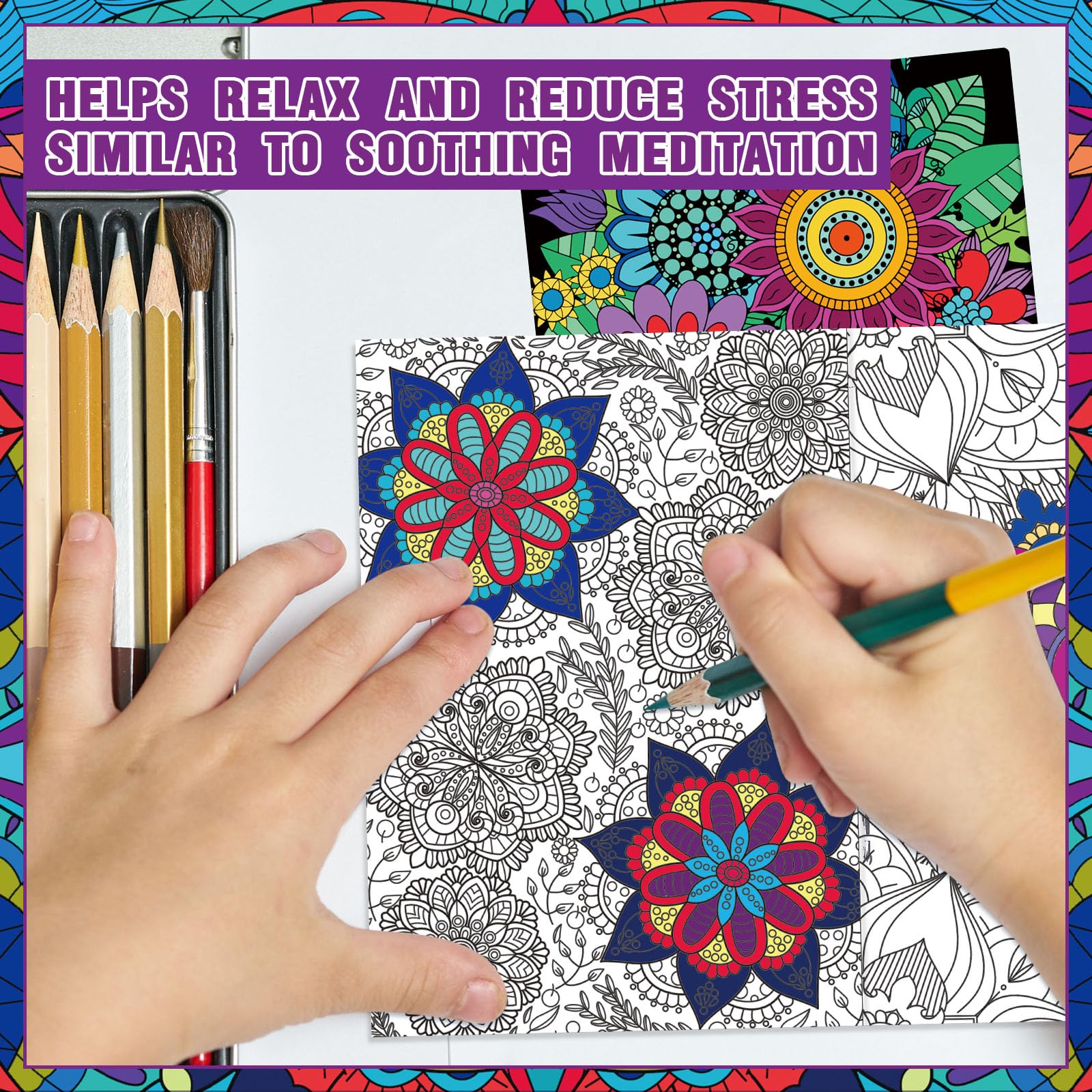 Portable 6.9 x 5 inch coloring books for travel