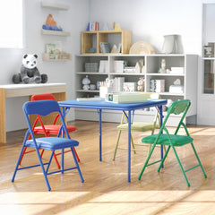 Folding design for Mindy Kids set storage behind furniture