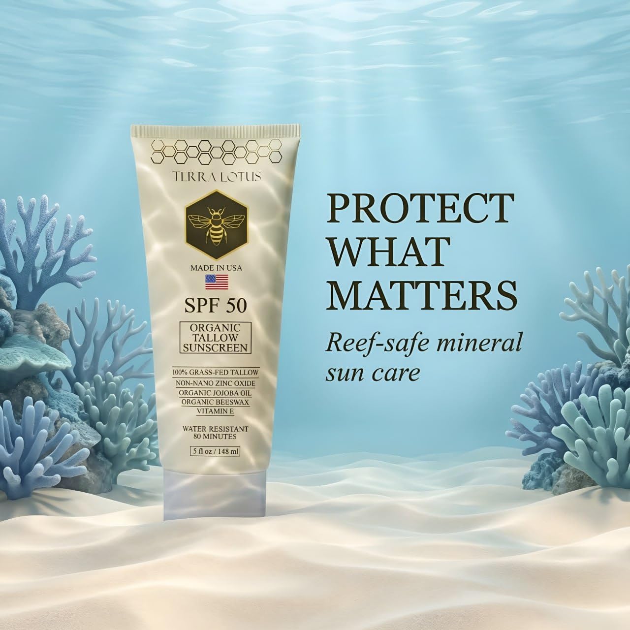 Reef-safe mineral sunscreen for outdoor use 5 oz