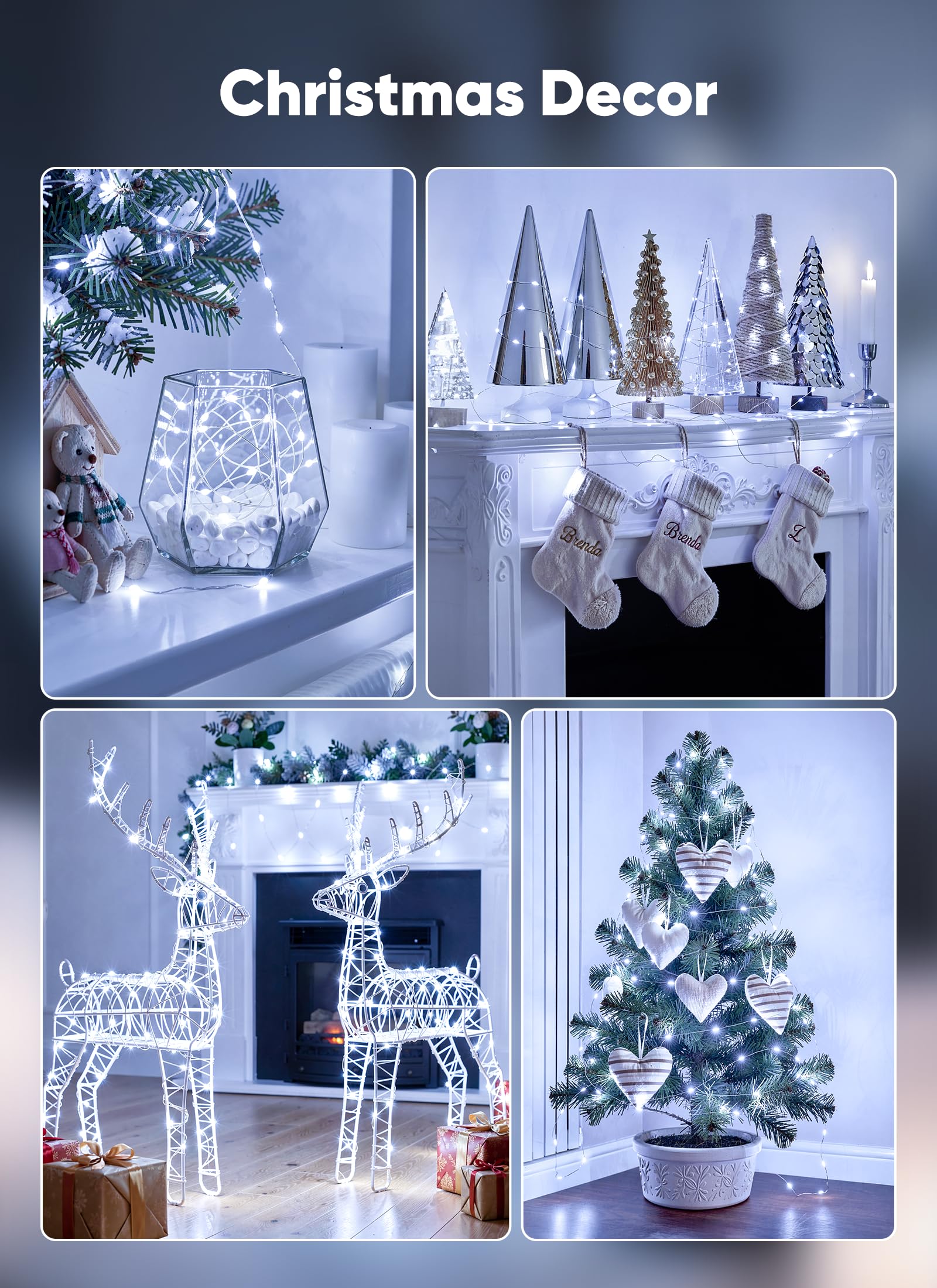 33ft Minetom fairy lights arrangement on decorative setup