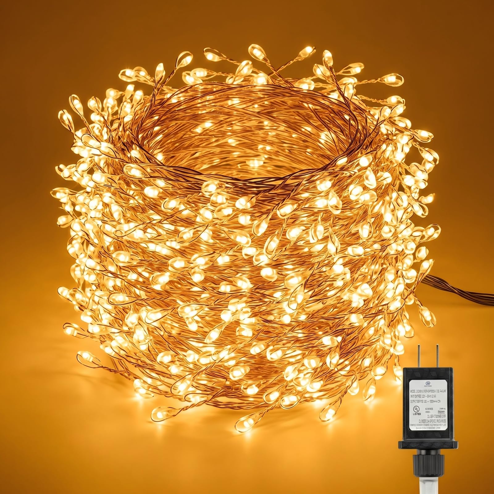 Minetom fairy lights 200LED 10ft string suitable for indoor outdoor use