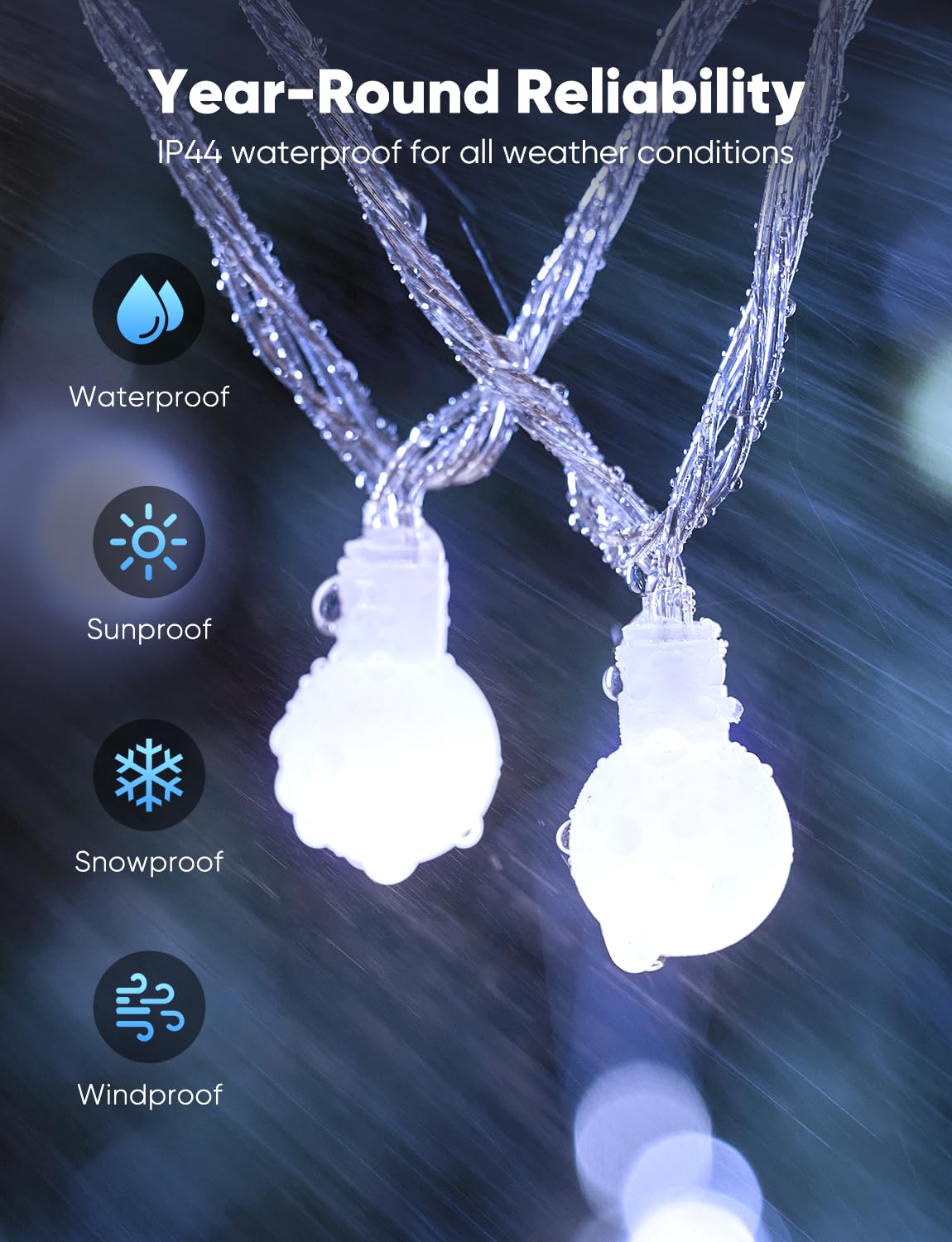 Minetom globe string lights indoor outdoor use