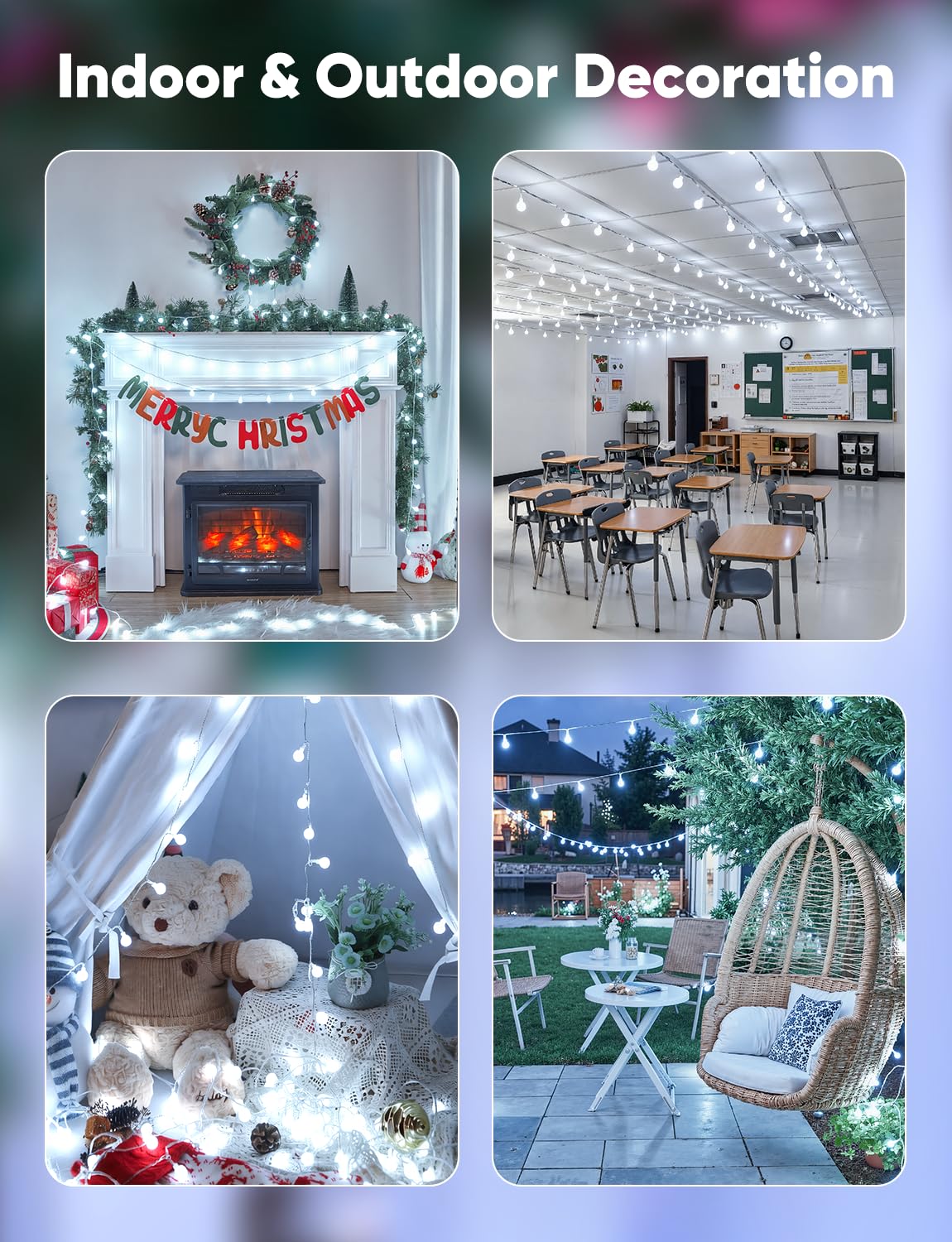 Dimmer and memory function Minetom globe string lights