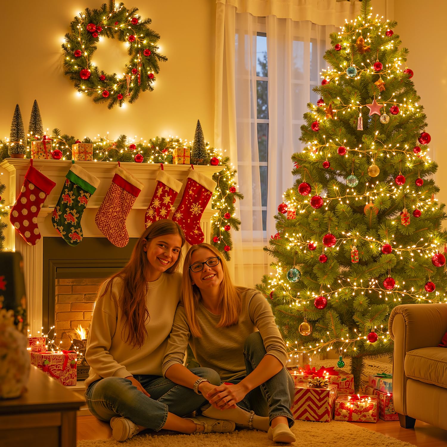 Plug in fairy lights by Minetom for Christmas tree decoration