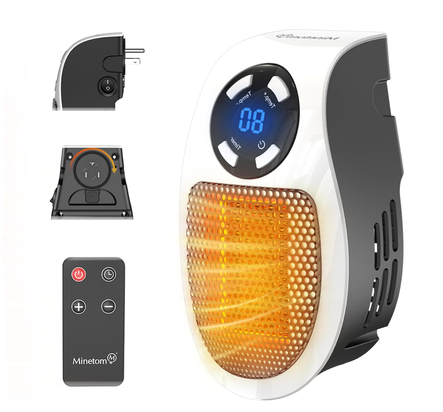 Minetom space heater 450W wall outlet