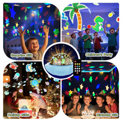 Projector showing 93 effects for kids room
