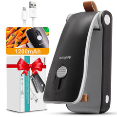 Mini Bag Sealer USB rechargeable with dual heat seal and cutter