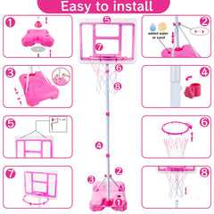 Mini basketball set with rim net and base