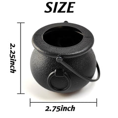 Cauldrons size 2-3/4 inches in diameter and 2-1/4 inches tall