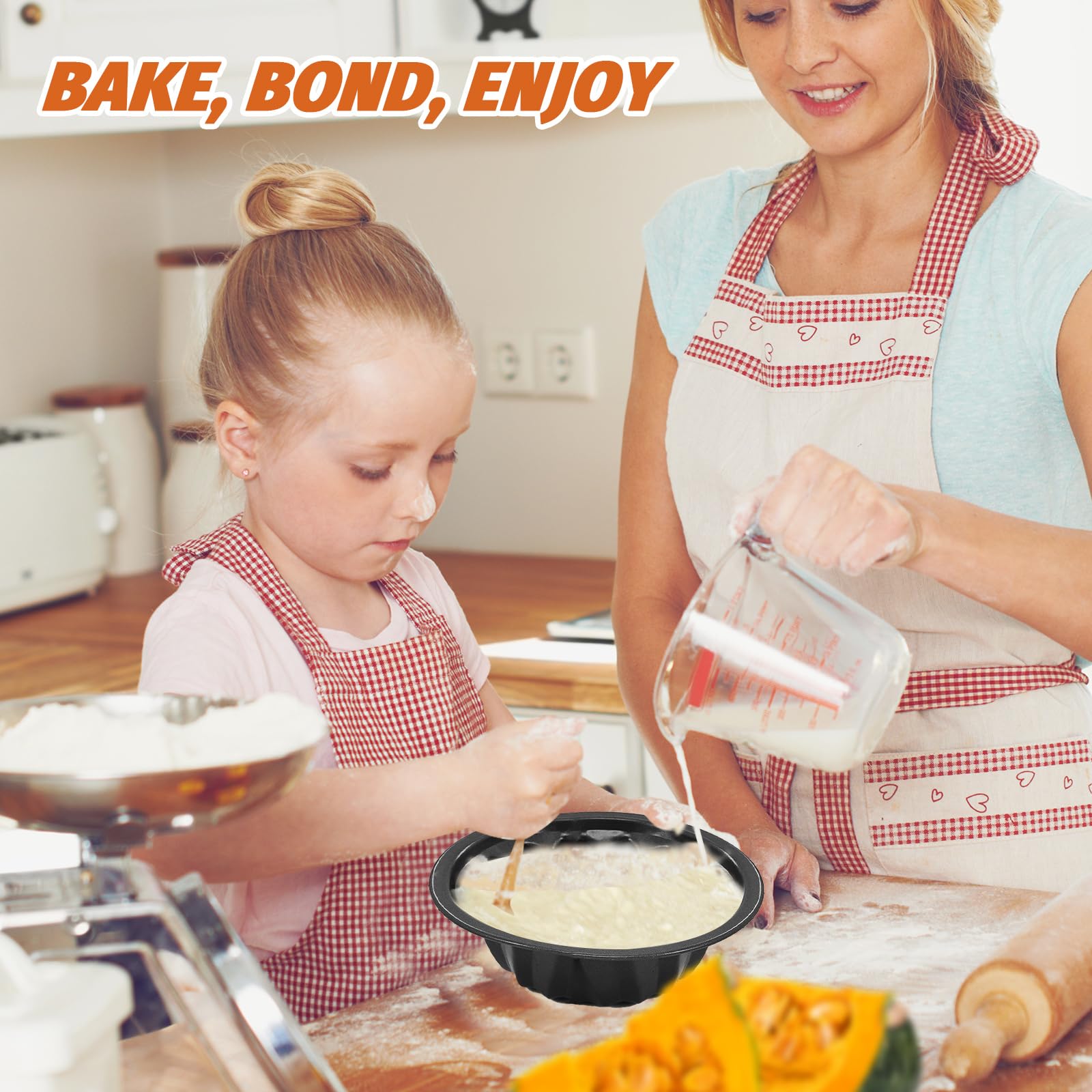 Bundt pans suitable for air fryer and oven use 4pc black