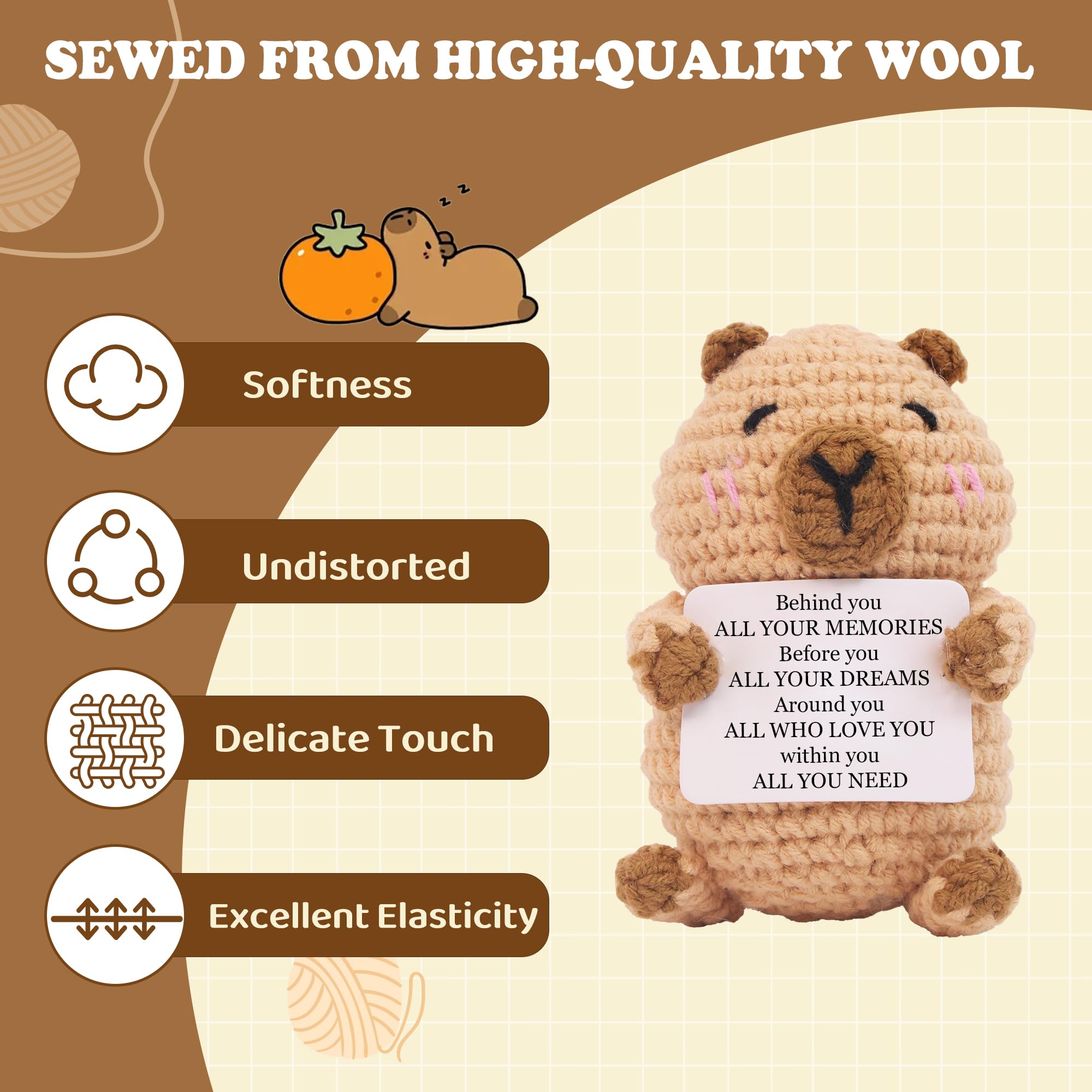 durable wool capybara doll keepsake gift